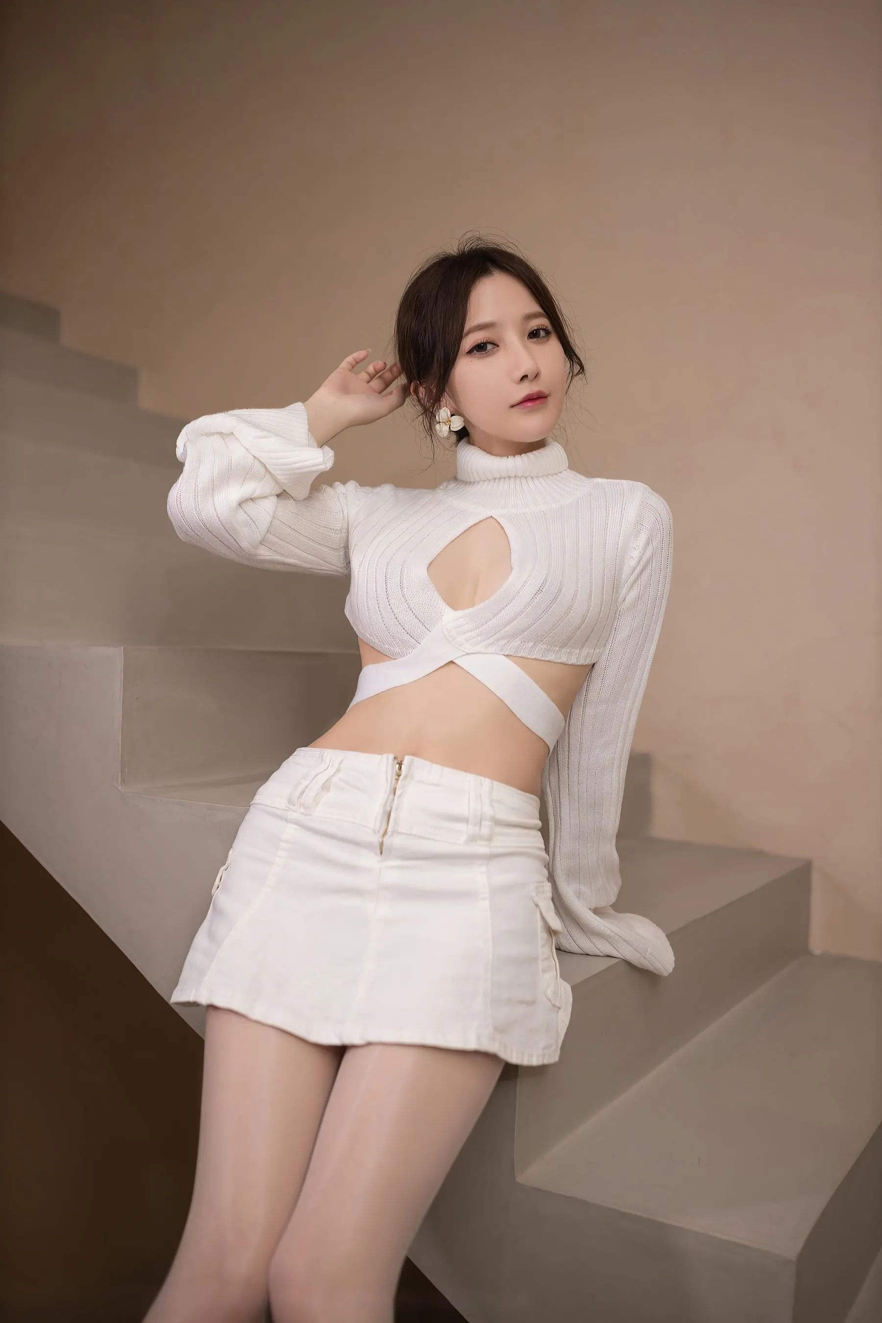 NO.0005 秀人名模鱼子酱Fish内部私购未上架《白丝雪花》写真 [73P]插图6